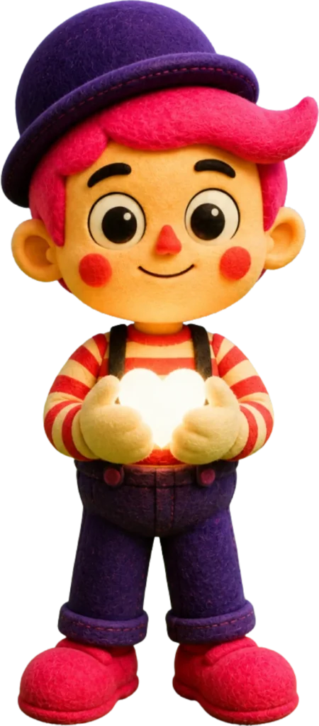 Andi sosteniendo un corazón