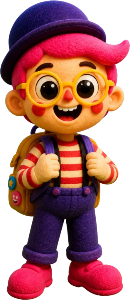 Andi con mochila y lentes